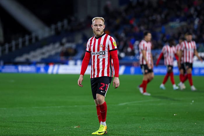 Pritchard during Sunderland's win at Huddersfield (Image Credit: Simon Davies)